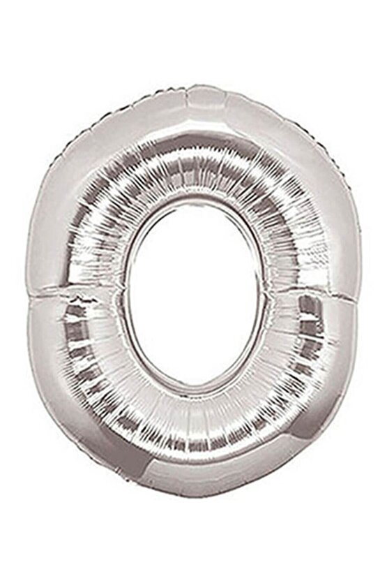 0 Rakam Silver Folyo Balon Sayılı Balon 100 Cm Dev Boy