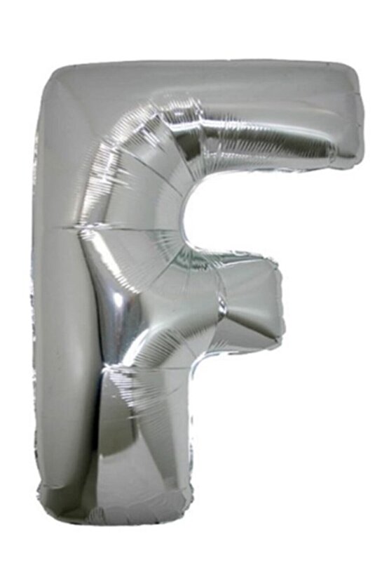 Gümüş Folyo Balon F Harfi 40 inç 100c m
