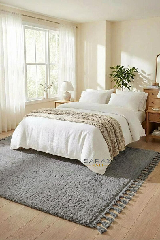 Comfort Puffy Peluş Halı Gri