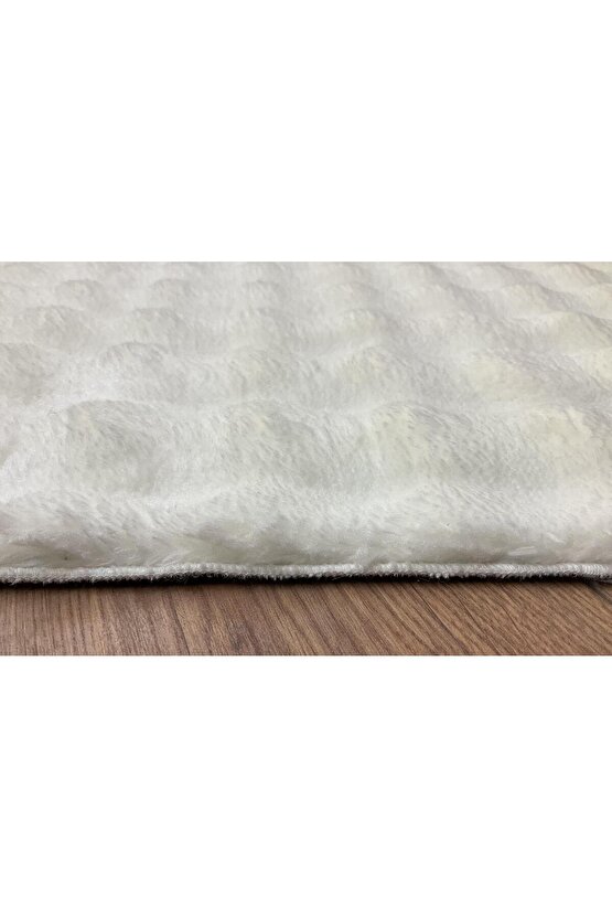 Puffy Bubble Tavşan Tüyü Kaymaz Makinede Yıkanabilir Salon Koridor Mutfak Halı