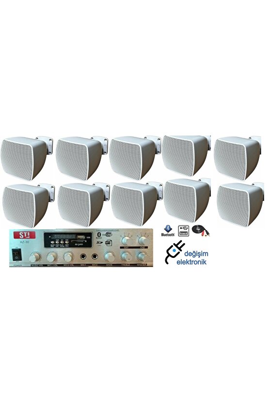 10 Lu Mağaza Ses Sistemi Hat Trafolu