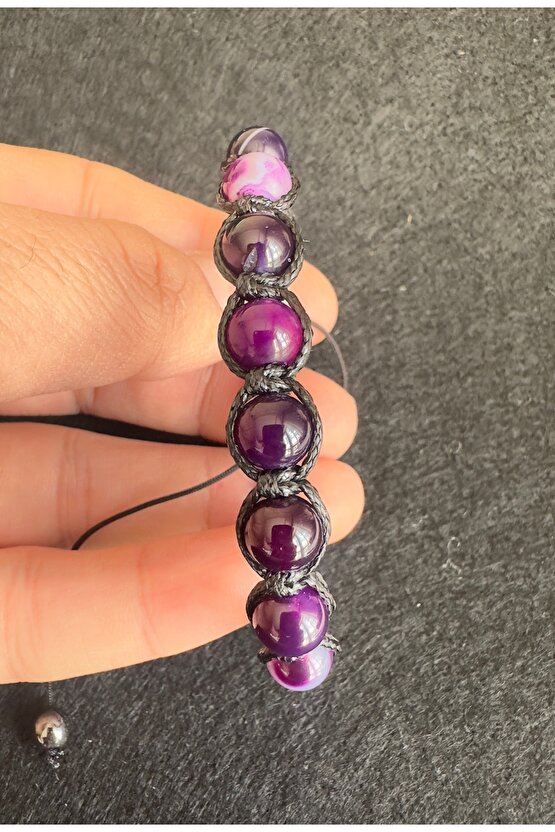 Doğaltaş bileklik(Mor Akik)