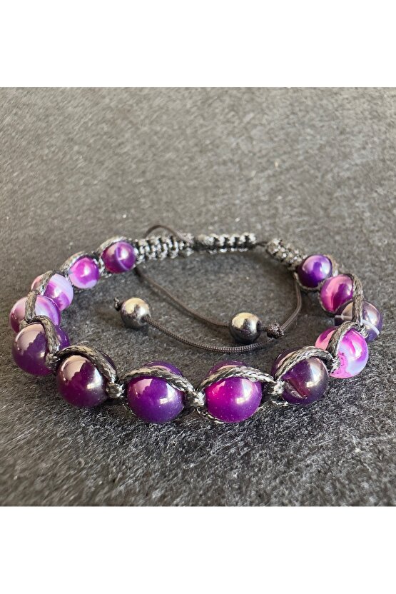 Doğaltaş bileklik(Mor Akik)