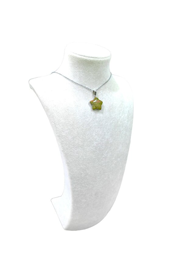 Unakit Yıldız Doğal Taş Kadın Kolye