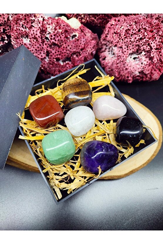 Çakra Doğal Taş Set 7 Çakra Büyük Boy