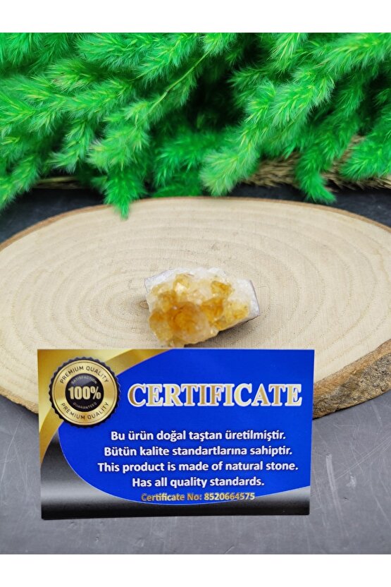 Ham Sitrin Kaya Dekoratif Doğal Taş (sertifikalı)