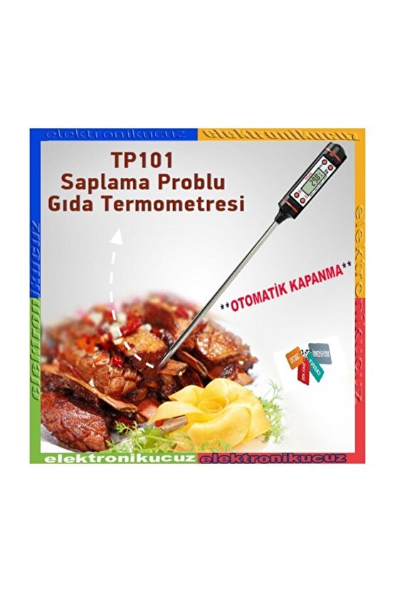 Dijital Mutfak Gıda Termometresi Kalem Tipli Sıvı Sıcaklık Ölçer Tp100  Tp-101
