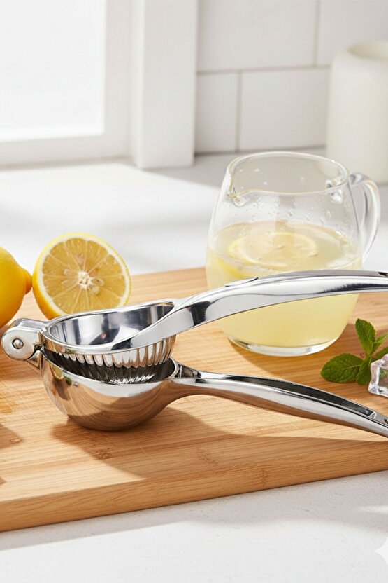 Paslanmaz Çelik Lüx Limon Sıkacağı Metal Press Meyve Sıkacağı