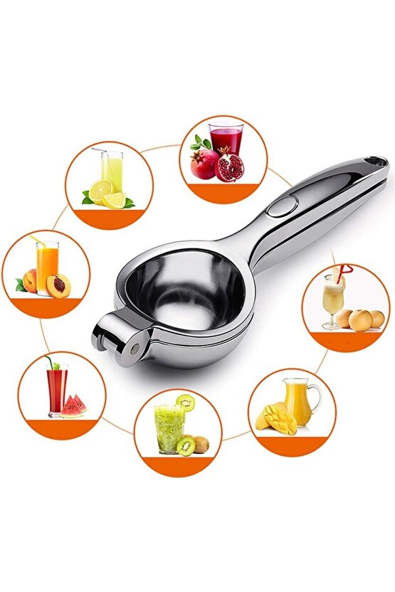 Paslanmaz Çelik Lüx Limon Sıkacağı Metal Press Meyve Sıkacağı