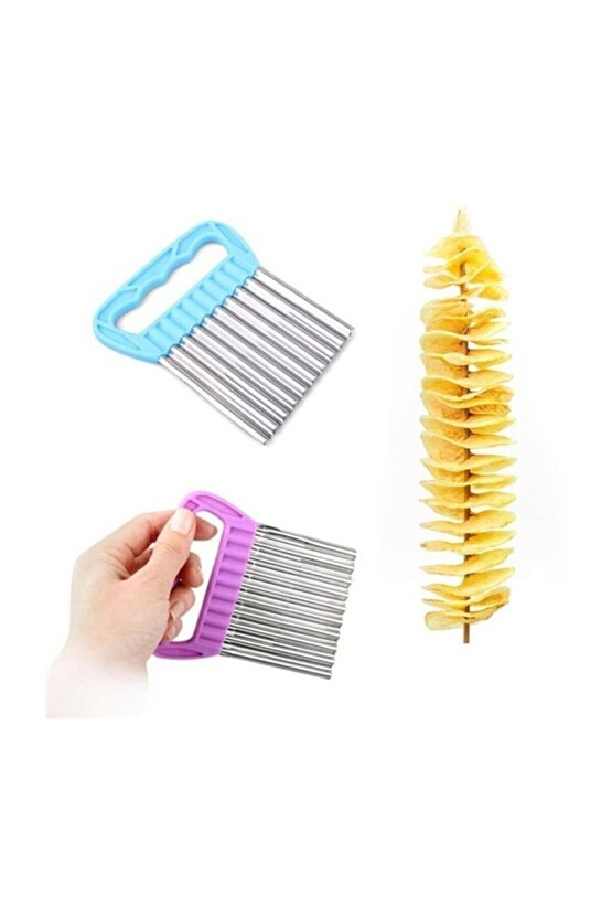 Pratik Patates Meyve Sebze Doğrama Dilimleme Cips Bıçağı Han-kos-pat7048