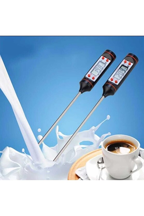 Daldırma Tipli Süt Mama Yoğurt Çorba Mayalama Dijital Mutfak Gıda Yemek Termometresi