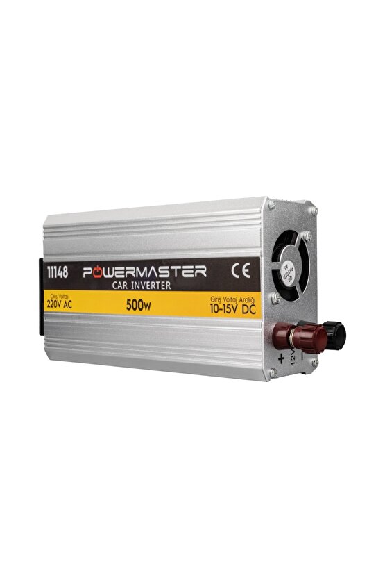POWERMASTER PM-11148 12 VOLT - 500 WATT MODIFIED SINUS INVERTER (10-15V ARASI-220V AC)