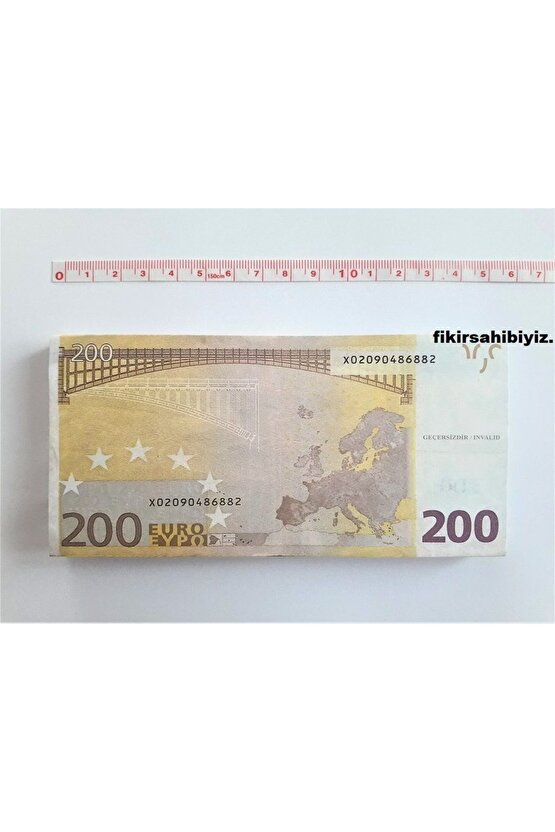 200 Euro Dizi Film Klip Çekimi Düğün Parti Şaka Oyun Geçersiz Para Deste