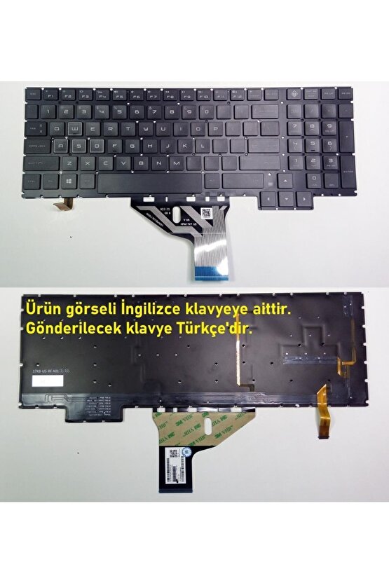 Hp Omen 15-ce Series 15-ce000 Gaming Klavyesi, Tuş Takımı (siyah Tr) Rgb **