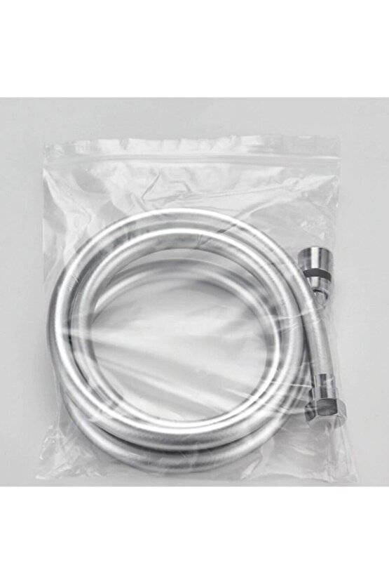 Gümüş Pvc Banyo Duş Hortumu Dayanıklı Banyo Musluk Duş Hortum 1,5 Metre