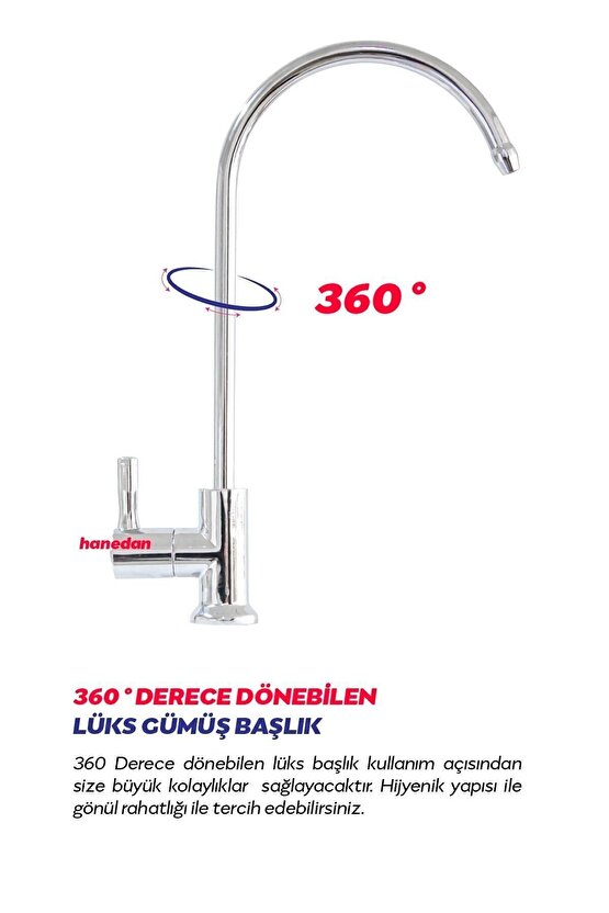 Su Arıtma Cihazları Için Ankastre Lüks Musluk Aç-kapa Model Arıtma Bataryası Arıtma Musluğu - 2 Yıl