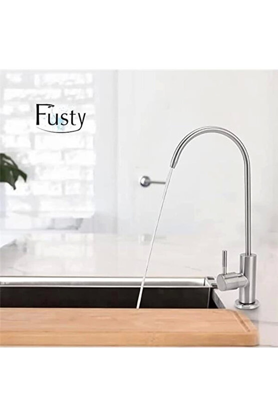 Krom Kaliteli Arıtma Musluğu - Tezgahüstü Su Arıtma Cihazı Musluğu Bataryası - 360 Derece