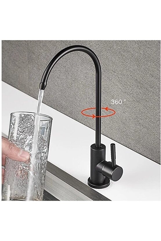 Siyah Çubuk Kol Mutfak Arıtma Musluğu
