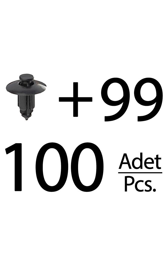 Toyota, Honda, Nissan, Volvo için Tampon Klipsi- 100lü