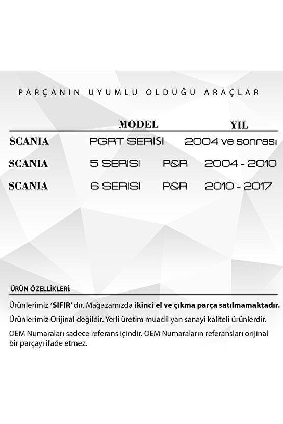 Scania Için Kapı Iç Açma Teli