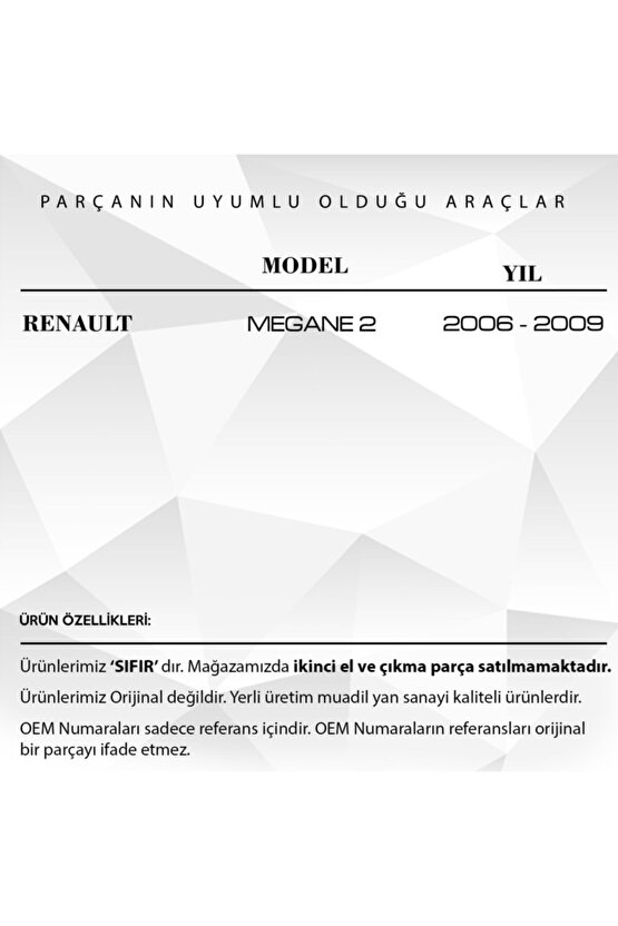 Renault Megane Yeni Model Için Kaput Kilit Karşılığı