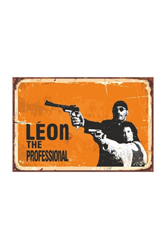 Leon The Professional Sinema Retro Vintage Ahşap Poster
