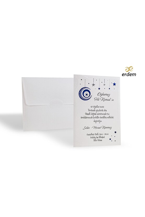 Sünnet Davetiyesi - Sünnet Düğün Davetiyesi (100 Adet)