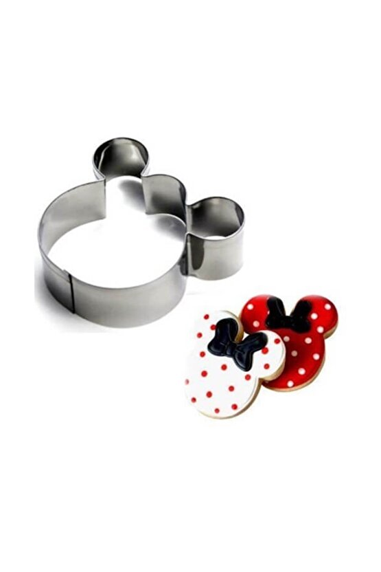 Narkalıp Paslanmaz Kopat Kurabiye Kalıbı Minnie Mouse Ürün Ölçüleri 8cm
