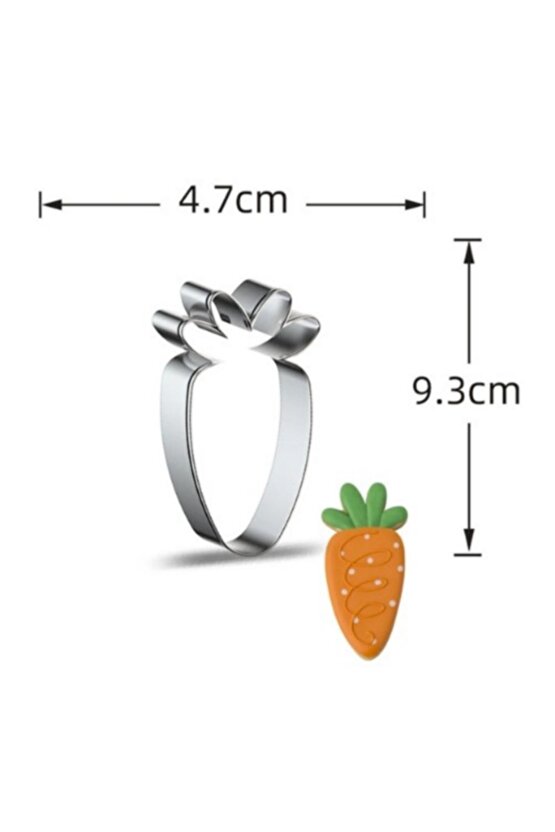 Narkalıp Havuç Yumurta Tavşam Kurabiye Kalıbı 3 Lü