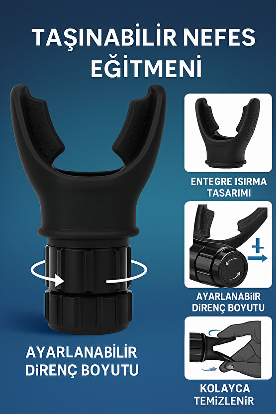 Ayarlanabilir Dirençli Nefes Egzersiz Aleti