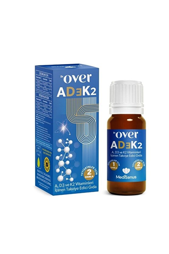 AD3K2, A Vitamini, D Vitamini, K vitamini içeren gıda takviyesi, 20 ml, 400 damla, D3K2 - 3 kutu