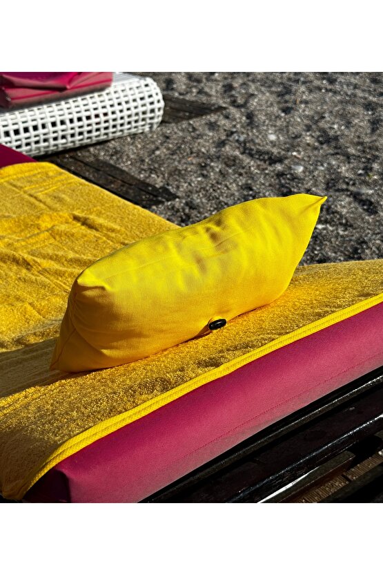 Sarı Çanta Görünümlü Plaj Havlusu