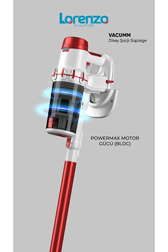 Lorenzo Vacumm Kablosuz Şarjlı Süpürge 2 In 1
