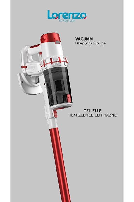 Lorenzo Vacumm Kablosuz Şarjlı Süpürge 2 In 1