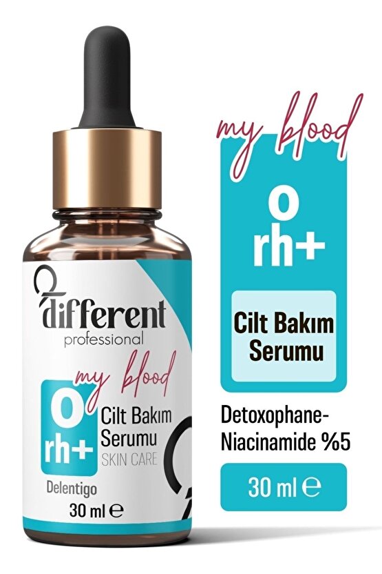 0 Rh Kan Grubuna Özel Cilt Yenileyici Nemlendirici Leke Önleyici Aydınlatıcı Bakım Serumu