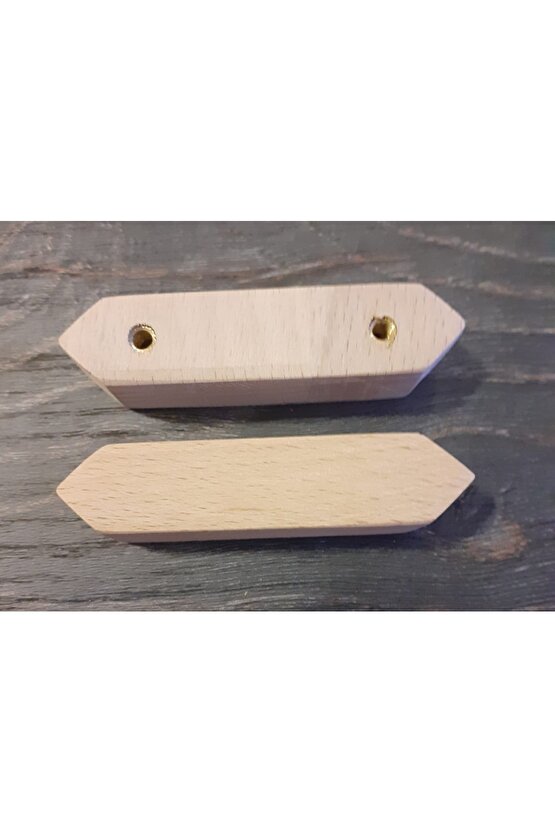 Ahşap Köşeli Kulp, Ahşap Kulp, Mobilya Kulpu, Çekmece Kulpu, Doğal Boyasız