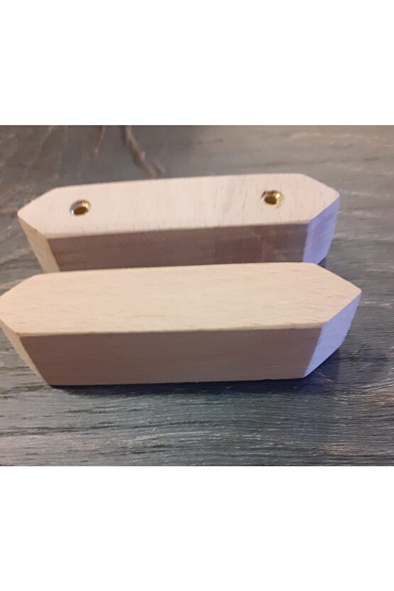 Ahşap Köşeli Kulp, Ahşap Kulp, Mobilya Kulpu, Çekmece Kulpu, Doğal Boyasız