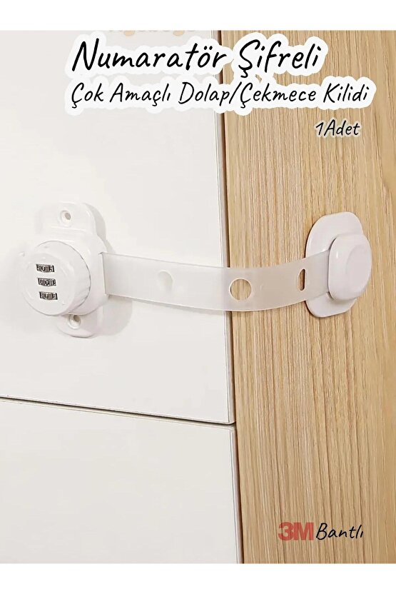Şeffaf Numaratör Şifreli Çok Amaçlı Esnek Dolap ve Çekmece Kilidi