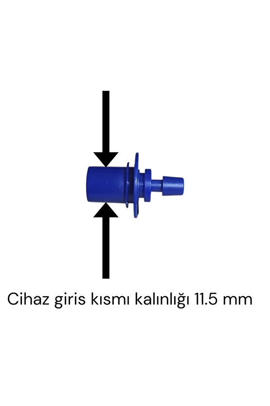 Dijital Tansiyon Aleti Manşon Jak Adaptör Mavi 11,5 mm – Omron M3 Uyumlu Düz Tip Bağlantı Konnektörü