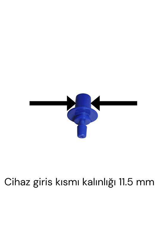 Dijital Tansiyon Aleti Manşon Jak Adaptör Mavi 11,5 mm – Omron M3 Uyumlu Düz Tip Bağlantı Konnektörü