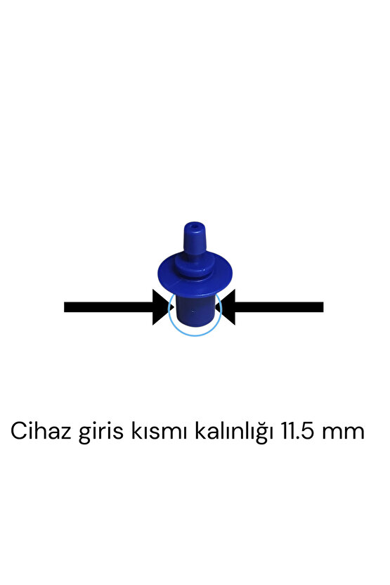 Dijital Tansiyon Aleti Manşon Jak Adaptör Mavi 11,5 mm – Omron M3 Uyumlu Düz Tip Bağlantı Konnektörü