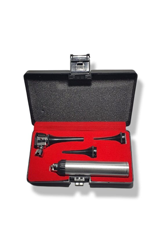 Veteriner Otoskop Seti Metal Handle Led Beyaz Işık