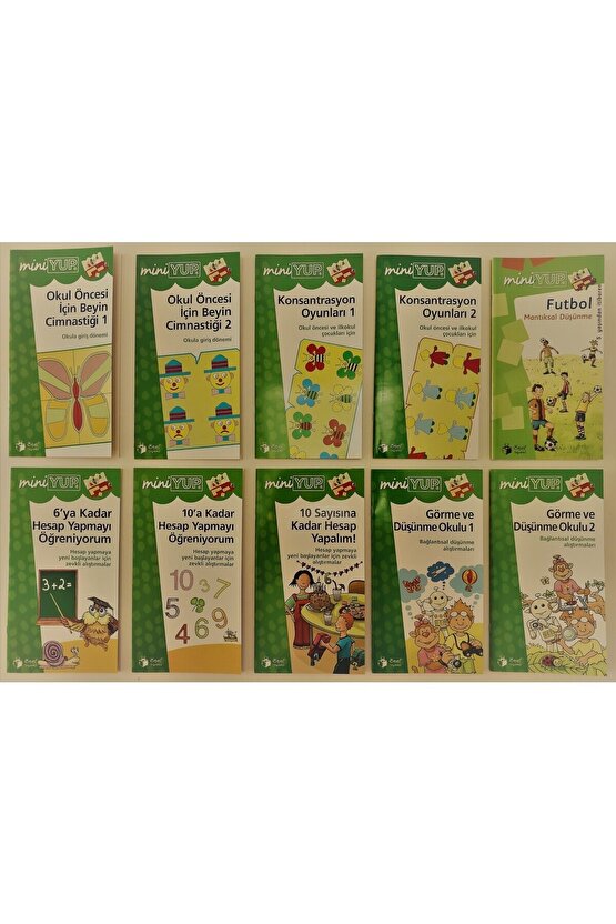 Miniyup 5+ Yaş Eğitim Seti (10 Kitapçık + 1 Miniyup Kontrol Kutusu)