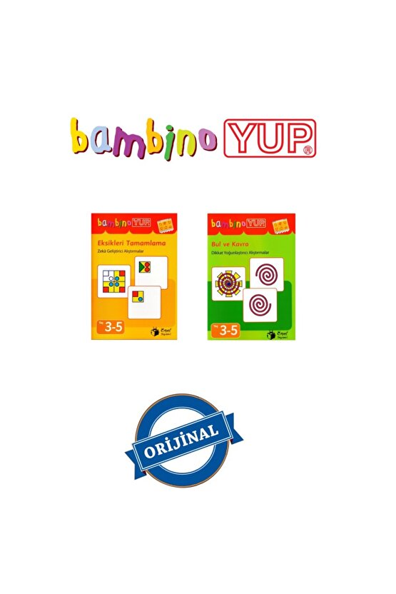 BambinoYUP 3-5 Yaş Dikkat Yoğunlaştırma Seti Kitapları (Kontrol Kutusu Dahil Değildir)