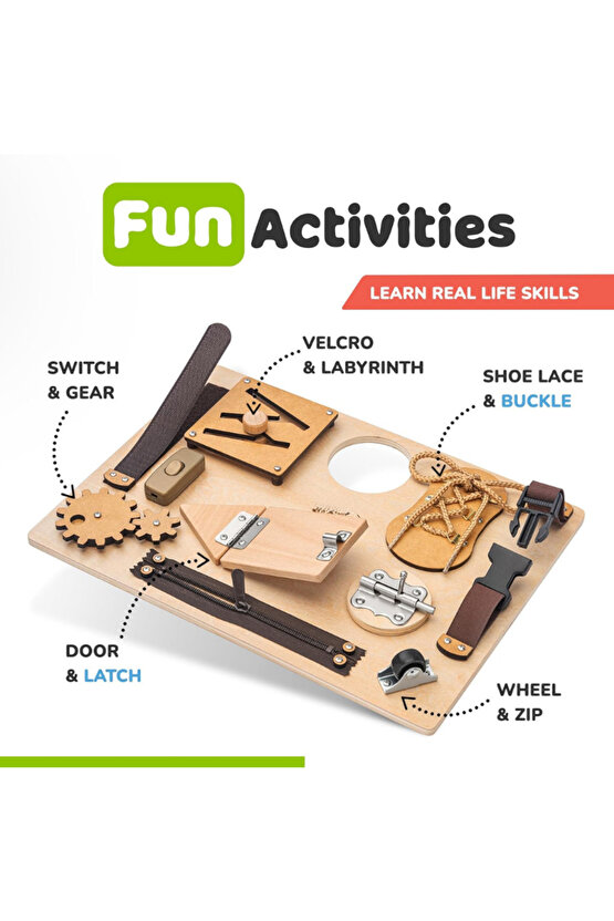 Aktivite Tahtası, İnce Motor Becerilerini Geliştirmek İçin 10 Aktiviteli Duyusal Oyuncak