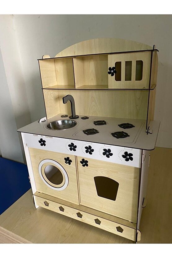 Montessori Eğitici Ahşap Çocuk Oyuncak Mutfak Akçaağaç 3 Mm 84x60 Cm