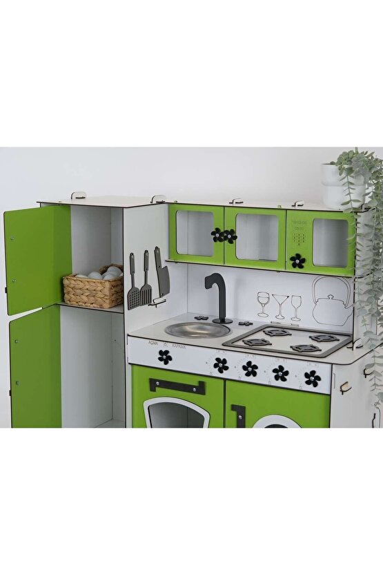 Ahşap Oyuncak Mutfak Buzdolaplı