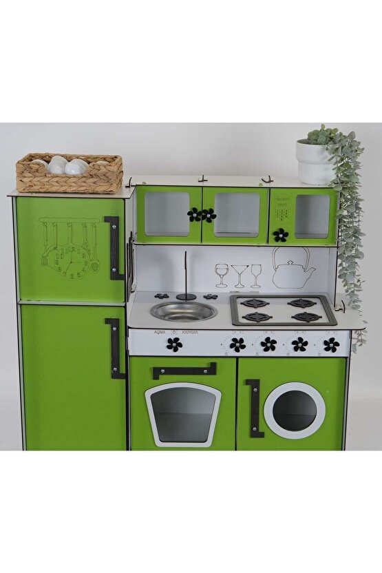 Ahşap Oyuncak Mutfak Buzdolaplı