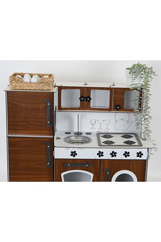 Ahşap Oyuncak Mutfak Buzdolaplı