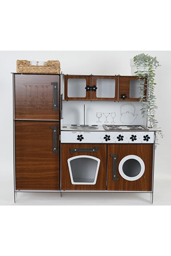 Ahşap Oyuncak Mutfak Buzdolaplı